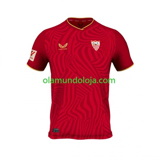 Camisola Sevilla FC Homem Equipamento Segundo 2023-2024 Manga Curta